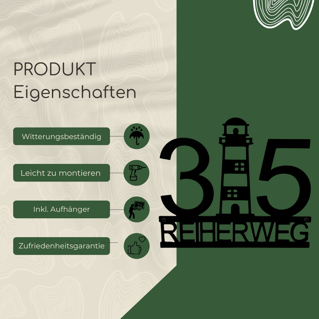 Personalisierte Hausnummer aus HPL – modernes Design für deinen Eingangsbereich